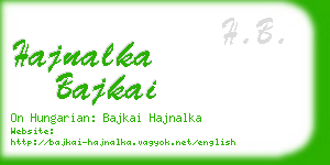 hajnalka bajkai business card